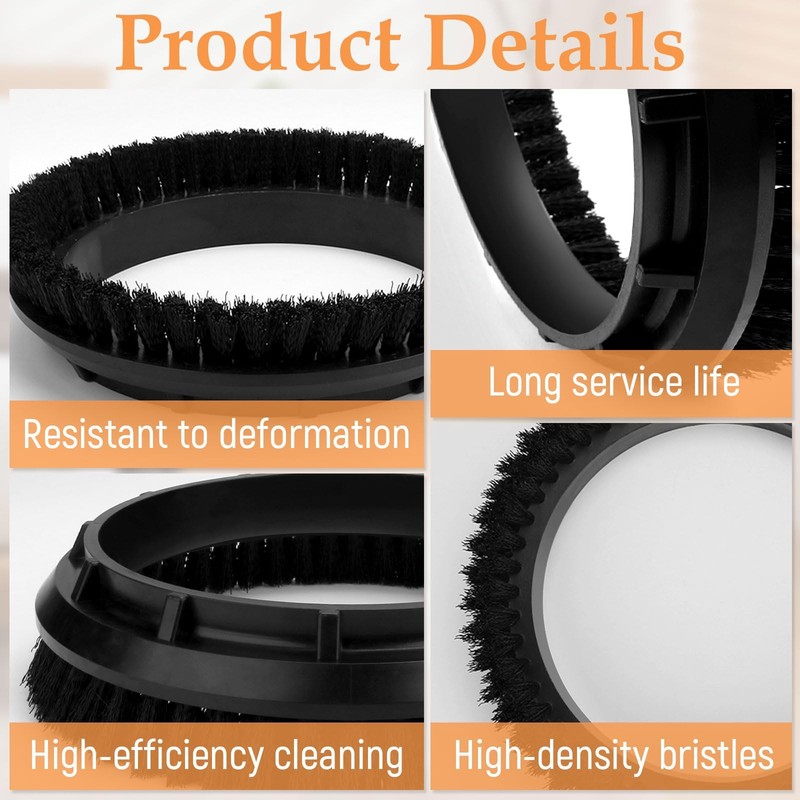 Shahn 2 Pack 237049 Black Nylon Carpet Brush Replacement Floor Cleaners gallery