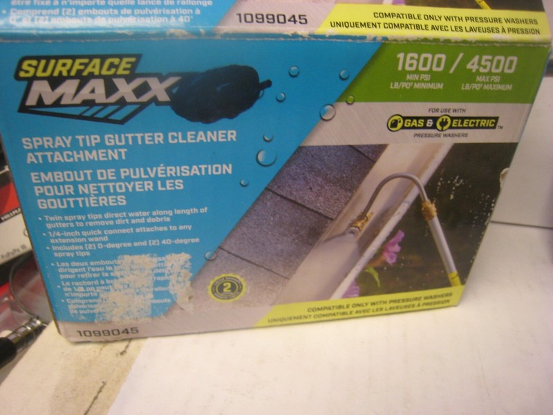 ^ Surface Maxx Spray Tip Gutter Cleaner Attachment Compatible w/ Pressure Washer gallery