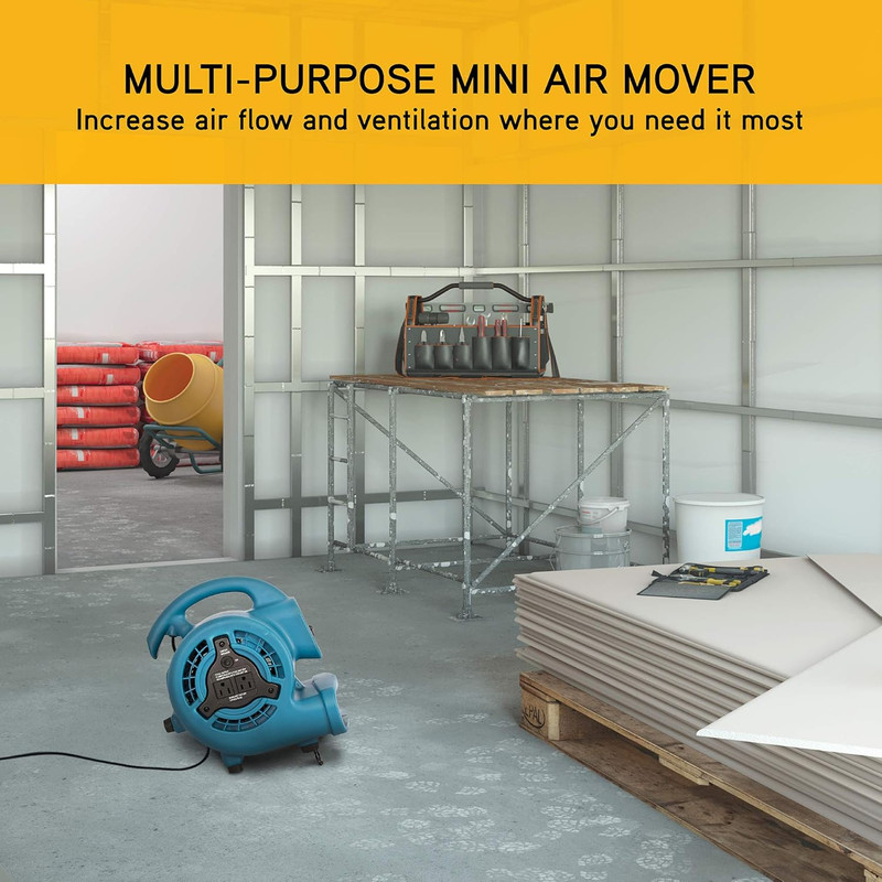 P-80A Mini Mighty 138 W 600 CFM Centrifugal Air Mover, Carpet Dryer, Floor Fan, gallery