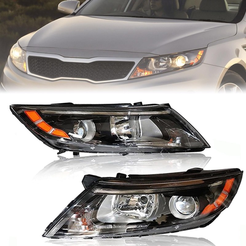 Halogen Front Headlight Headlamps Assembly for 2014 2015 KIA Optima