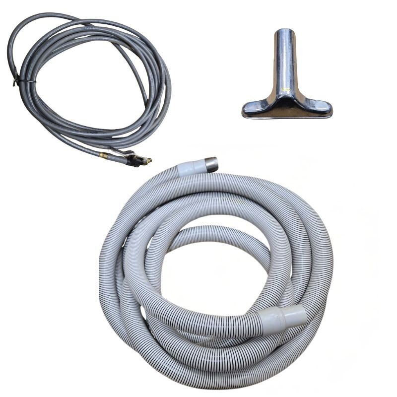 PMF Tools 1.5" x 25' Hose Set with Sprayer hose Gray Wet/Dry Upholstery Tool