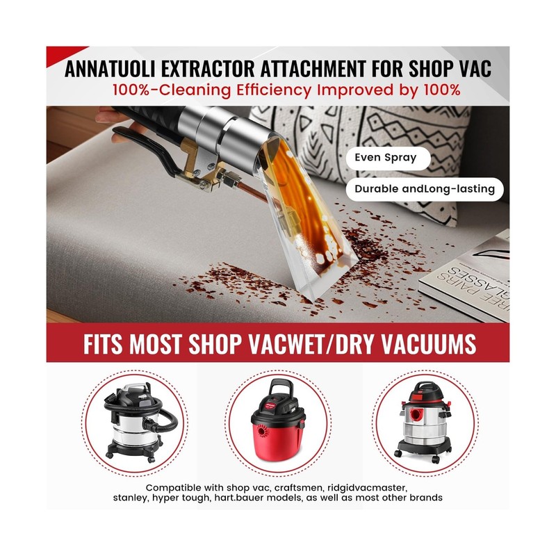 Extractor Attachment Kit for Shop Vac, Extractor Kit with Wand Hose Adapter F... gallery