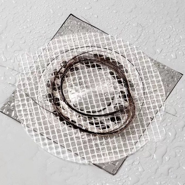 50 Pack Disposable Shower Drain Hair Catcher Mesh Sticker Strainers for Shower gallery