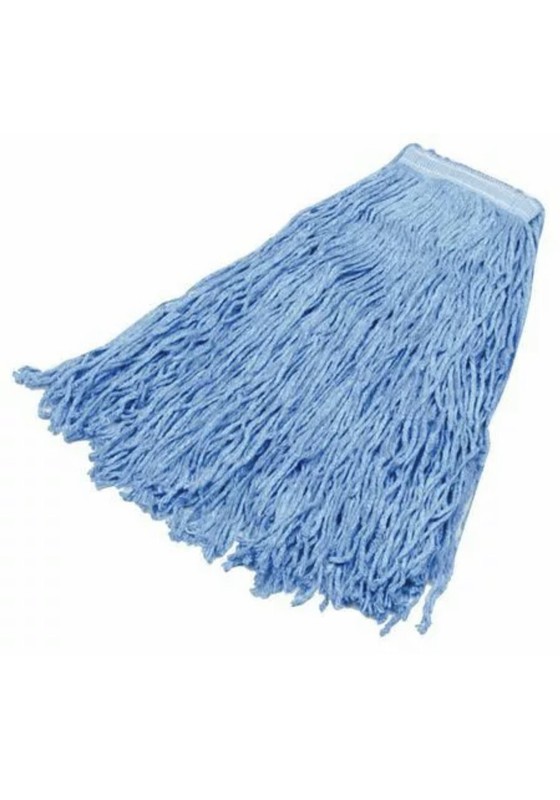 RUBBERMAID F13200BL00 Hot Mop 4-Ply Cotton/Rayon/Synthetic Blend Yarn Wet