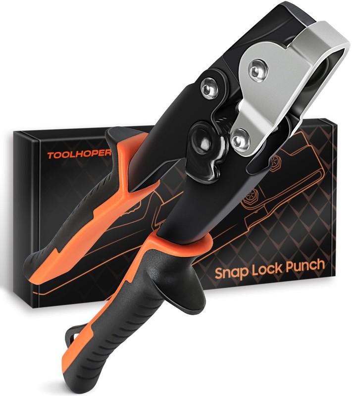 Snap Lock Punch, Gutter Crimping Tool for Sheet Metal, Heavy Nickel-chrome