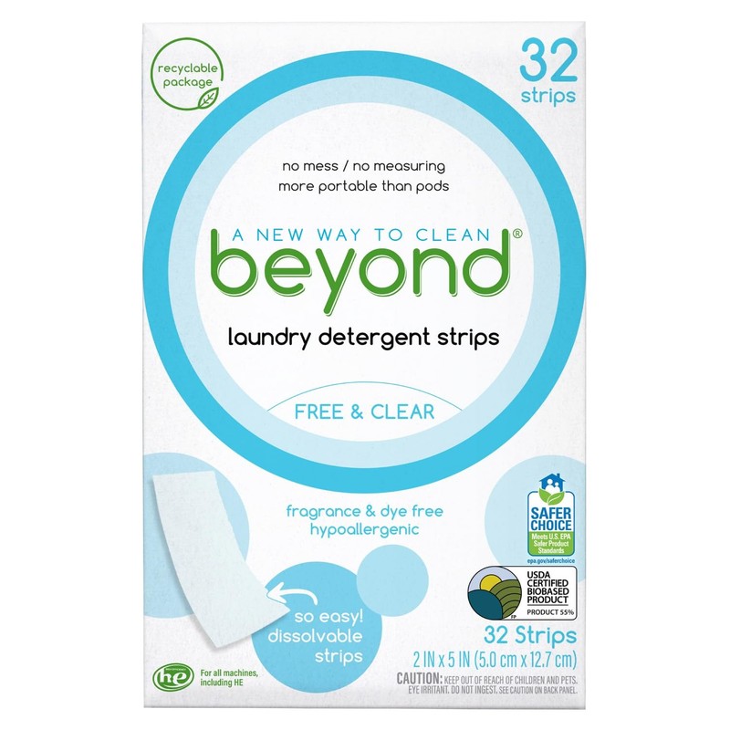 Beyond Laundry Detergent Strips [32 strips] – Free & 32 Count (Pack of 1)