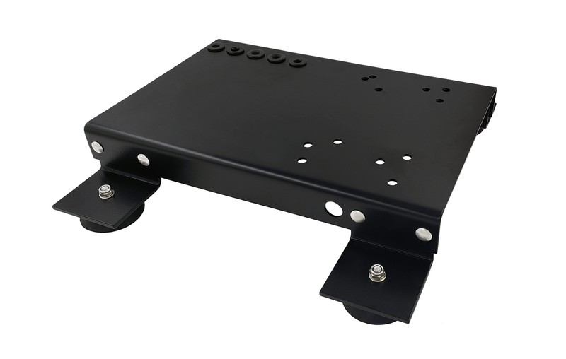 Pressure Washer Skid Plate Frame, Black Painted Steel with Rubber Feet, 10”