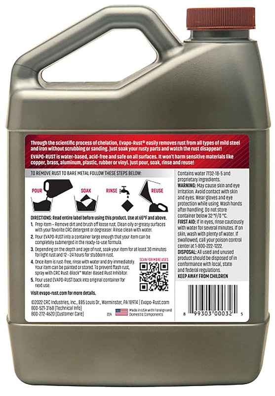 Crc 1752537 Rust Remover, Bottle, Liquid, 32 Oz gallery