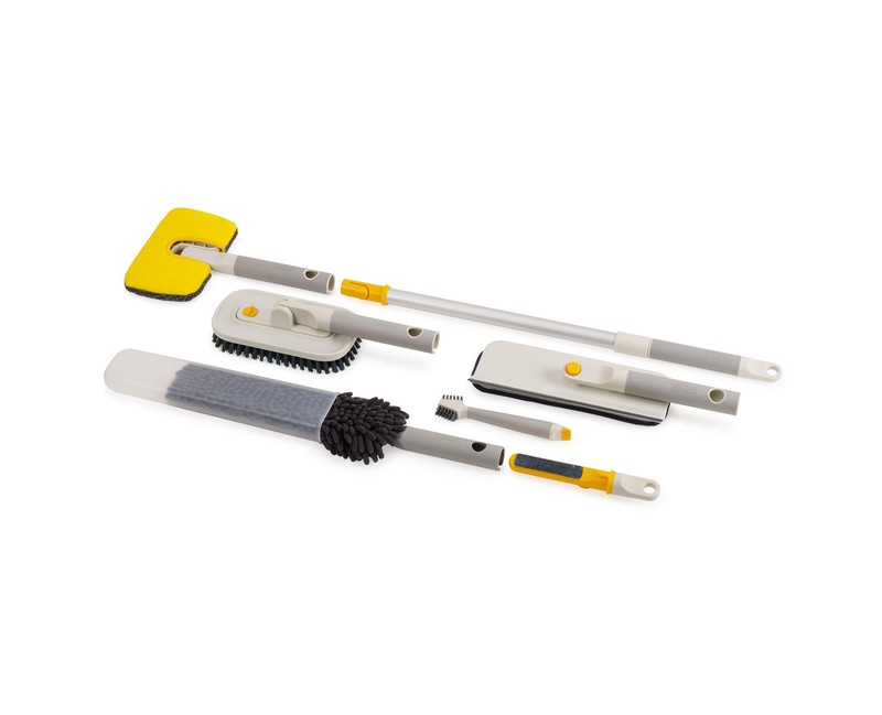 CleanTech 6-Piece Cleaning Set with Extension 6 Piece, Gray