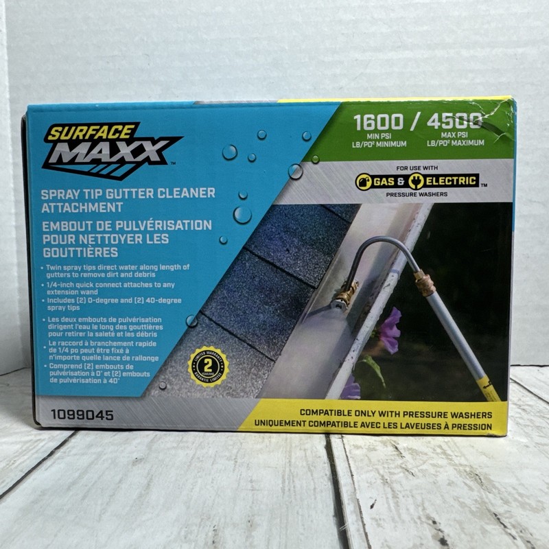 Surface Maxx Spray Tip Gutter Cleaner Attachment Pressure Washer Compatible