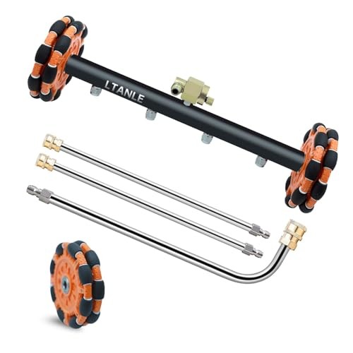 2-in-1 Can Move Horizontally Pressure Washer Undercarriage Cleaner Water Broom,