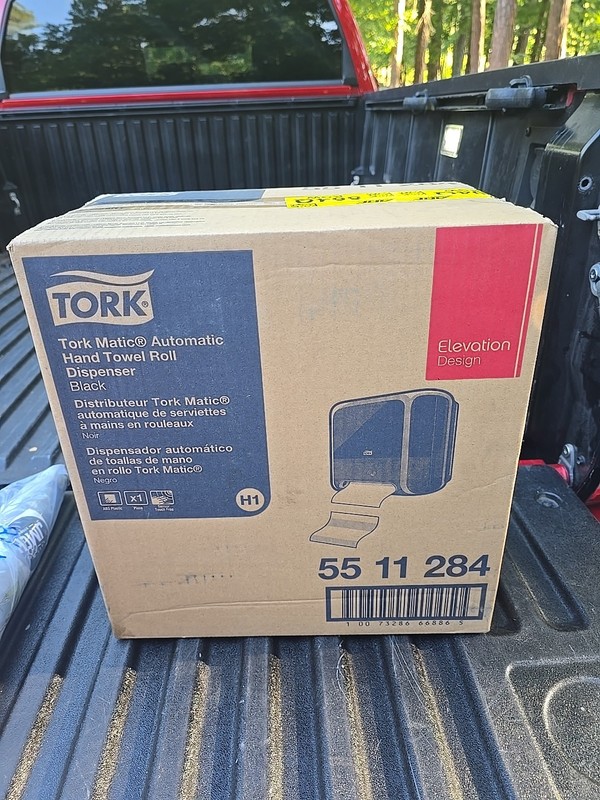 Tork Matic 5511284 Black Wall-Mount Automatic Hand Towel Roll Dispenser