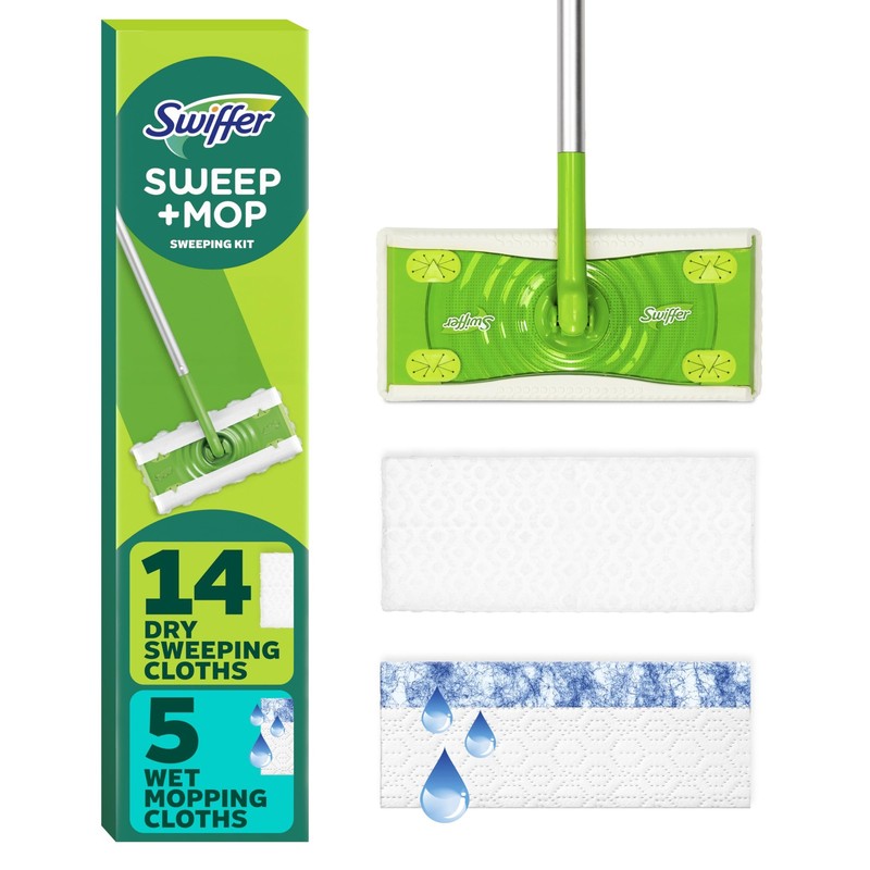 Swiffer Sweeper 2-in-1 Mops for Floor Cleaning, Dry 20 Piece Set, Multicolor