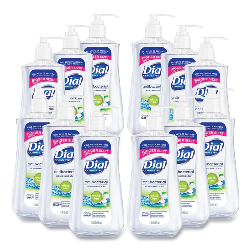 Dial 20940 11 oz Antibacterial Liquid Hand Soap – White Tea Scent (12/CT) New