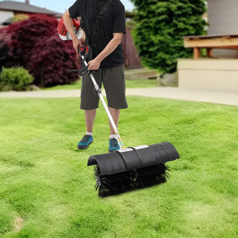 52cc Gas Power Sweeper Broom w/Blower Handheld Turf Lawn Grass Brush Clean Tool gallery