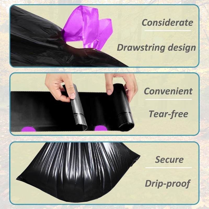 Fullcan 39 Gallon Lawn Leaf Trash Bags 1.2 Mil Heavy Duty Drawstring Garbage gallery