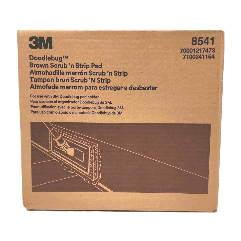 Case Of 10 3M Brown Doodlebug Utility Pads 8541, 4-5/8 in x 10 in,