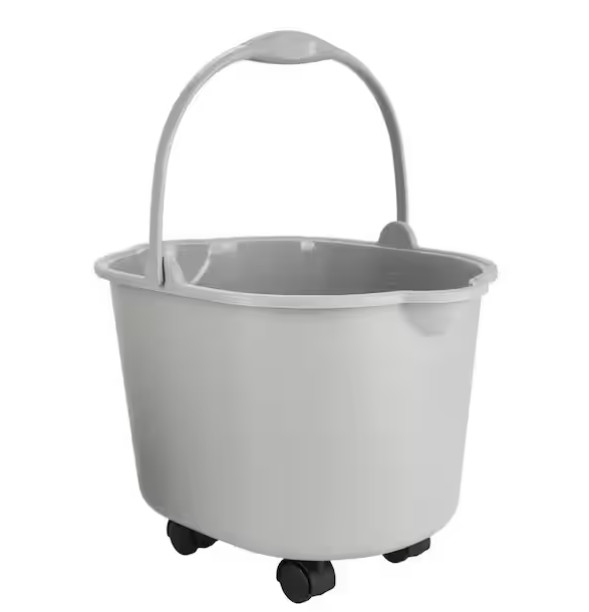 20 Qt. Rolling Bucket – Portable Utility Bucket with Wheels for Cleaning, Garden