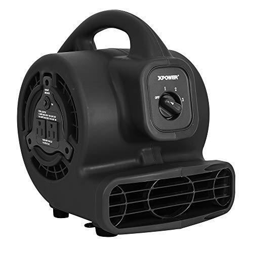 XPOWER P-80A Mini Mighty 138 W 600 CFM Centrifugal Air Mover, Carpet Dryer,