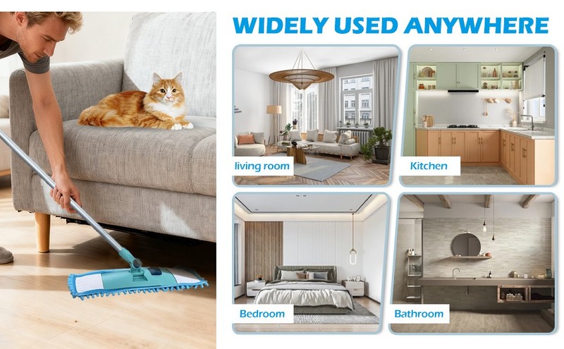 4PCS 16'' Microfiber Dust Mop Pads patible with Leifheit 55210,Reble gallery