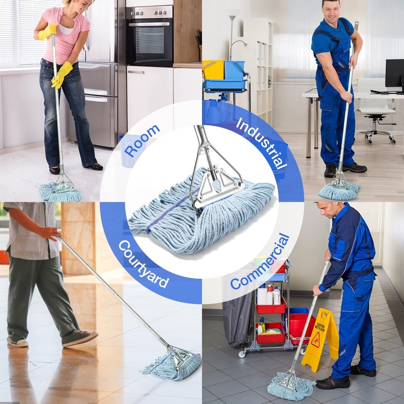 String Mop for Floor Cleaning - Heavy Duty Industrial Commercial Wet Mop with... gallery