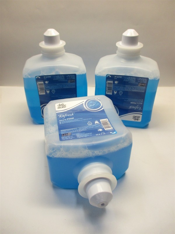 SC JOHNSON (AZU1L) Fresh Blue Cleanse Washroom 1000mL Hand Soap Cartridges – 3PK