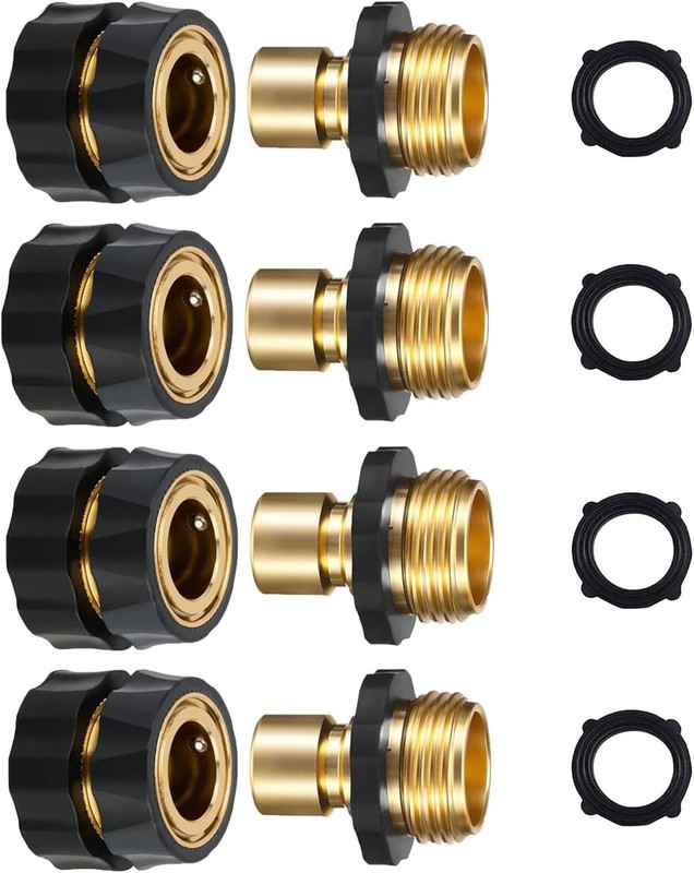 Garden Hose Quick Connector, CM CUMIZON 3/4 Inch Garden Hose Fitting Quick Co…