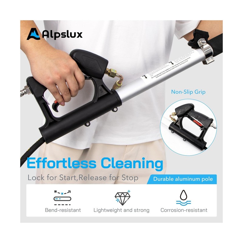 Gutter Cleaning Tools 24 FT Telescoping Pressure Washer 3 Extension Wands, Gu... gallery