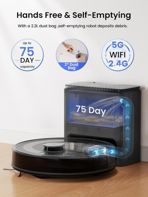 Lefant Lidar Robot Vacuum And Mop Combo75-Days Self-Emptying6000Pa Powerful gallery