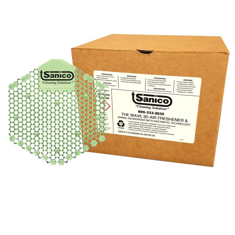 Sanico Cucumber Melon 30-Day Air Freshener Urinal Deodorizer Enzyme Screen 10/bx