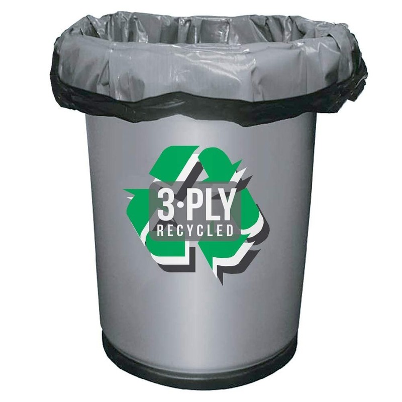 Aluf Plastics 50-55 Gallon Trash Bags - 1.5 Mil Eq Black Heavy Duty Trash Can gallery