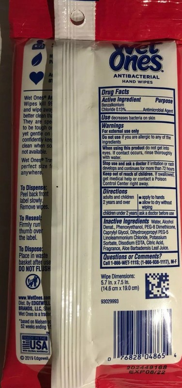 Wet Ones Hand Wipes 20 pcs pk New Ship24HRS gallery