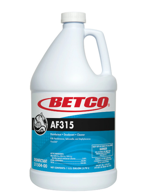 BETCO AF315 Disinfectant Cleaner, Citrus Floral Scent, 1 gal Bottle, 4/Carton