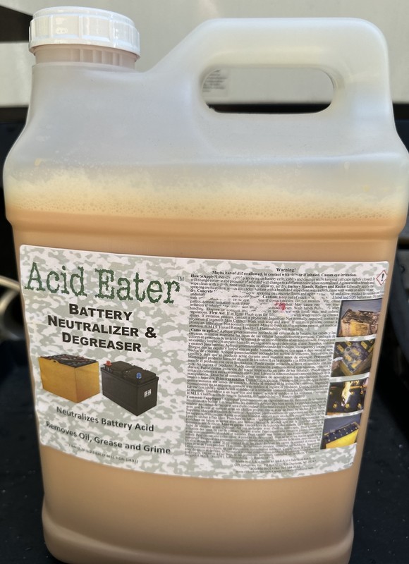 DEGREASER/ACID EATER Auto Restoration. Cleans & Neutralizes Batt Acid ,2.5 gal