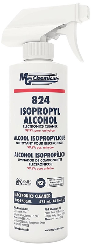 MG Chemicals 99.9% Isopropyl Alcohol Electronics Cleaner in 475 mL Liquid Spr...