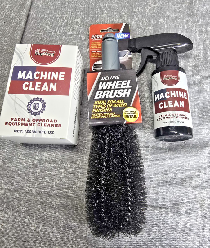 RAYHONG MACHINE CLEAN farm and off road equipment cleaner with Wheel Brush