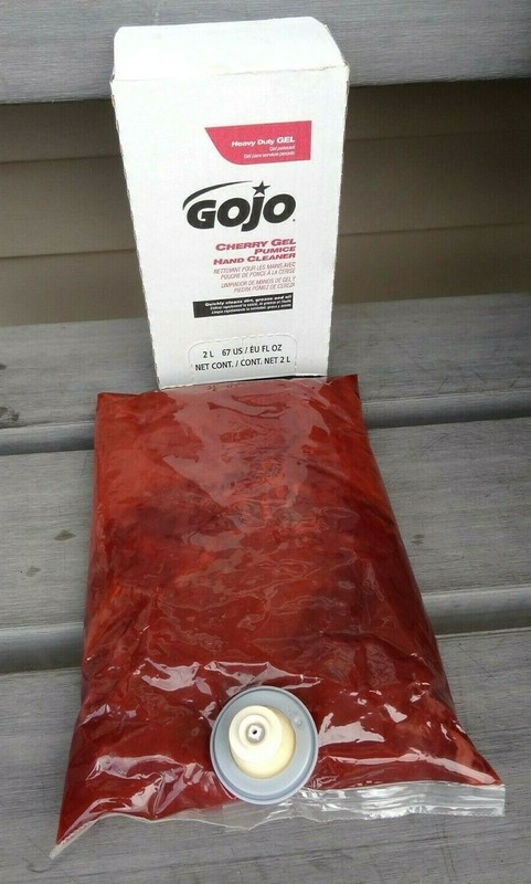 GOJO Gel Pumice Hand Cleaner Refill Cherry Scent ~ Heavy Duty Gel 2 L / 67 Fl OZ