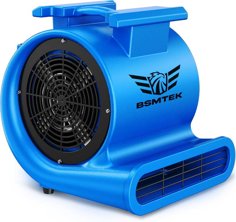 Powerful 1.5HP Air Mover Blower Fan – 3 Speeds, 15FT Cord, Adjustable Angles