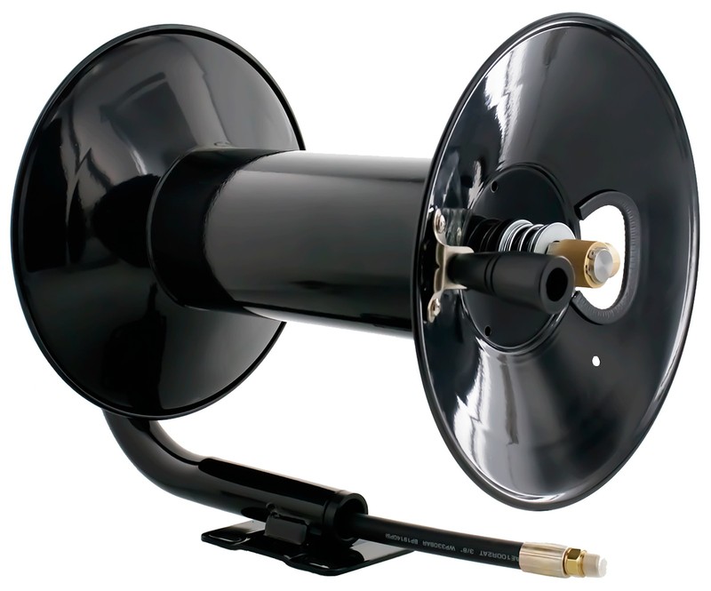 Steel Dragon Tools 4000 PSI 200′ Black Powder Coated Pressure Washer Hose Reel