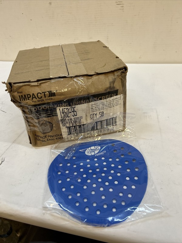 Impact Blue Bubblegum 30-Day Air Freshener Urinal Deodorizer Enzyme Screen 50/bx