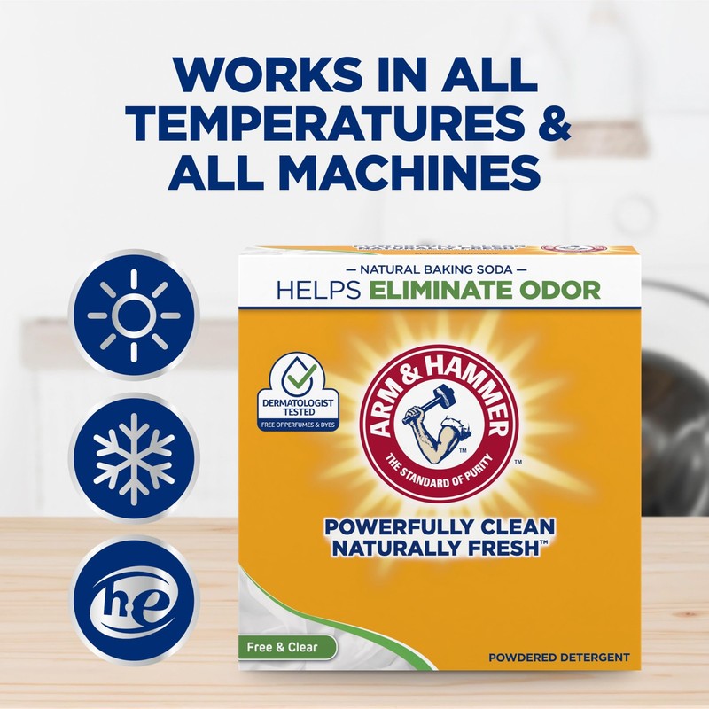 ARM & HAMMER Powder Laundry Detergent, Free of Perfume 98.1 Ounce (Pack 1) gallery