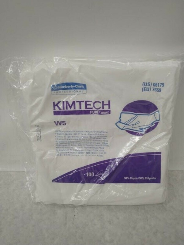 Kimtech Pure W5 Dry Wipers, White 9″ x 9″, (100-Pack)