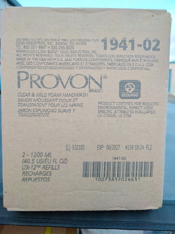 PROVON Foaming Soap Dispenser Refill Bottle Unscented 1200 mL 1941-02 2 Ct gallery