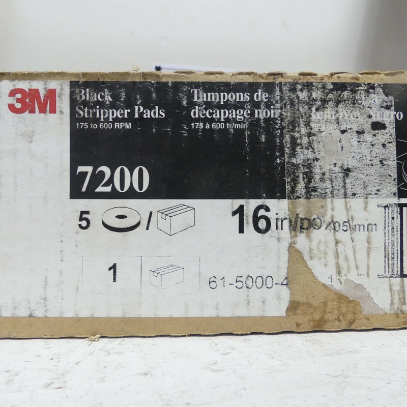 Qty 1: 3M 7200 16" Black Floor Stripping Stripper Cleaning Pads gallery