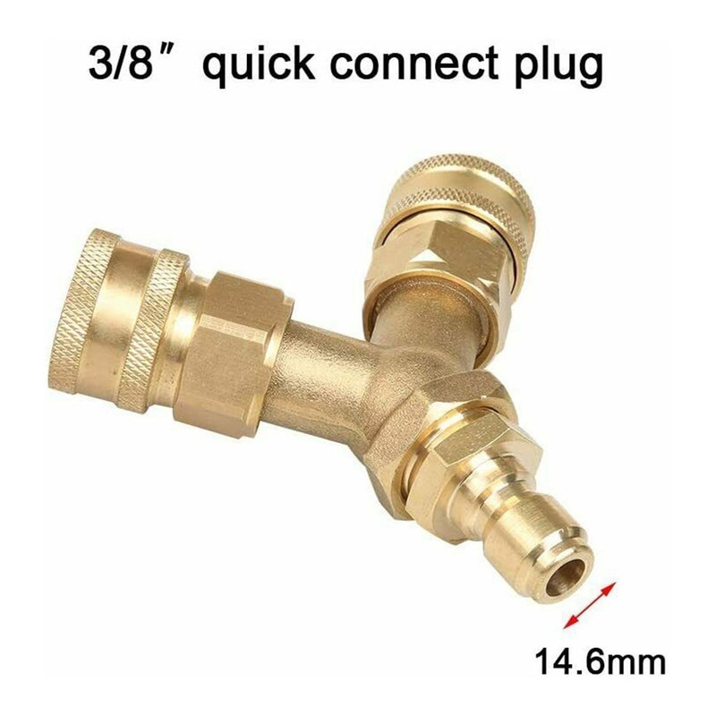 3/8inch Fitting Pressure Washer Tee Splitter Coupler 5000PSI Brand New gallery