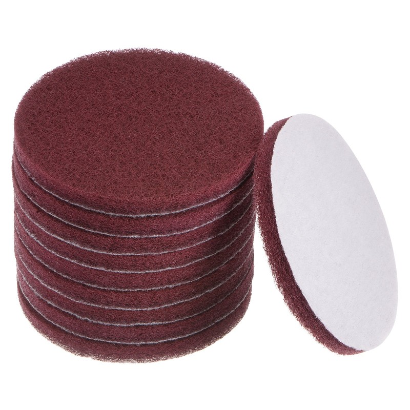 10pcs Drill Power Brush 5 Inch Tile Scrubber Scouring Pads 320-400 Grit
