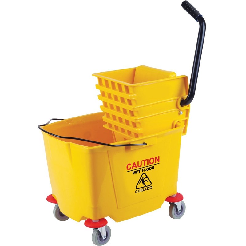 38 Qt. Down Press PVC Mop Bucket & Wringer HHMB36L SIM Supply, Inc. HHMB36L gallery