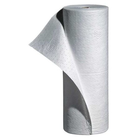 Pig Mat462 Sorbents, 20 Gal, 30 In X 150 Ft, Oil, White, Polypropylene