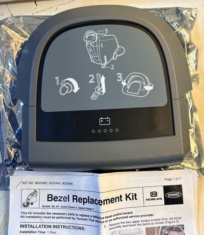 Tennant # 9022463 Bezel Kit Tennant B5 And B7 Nobles Speed Gleam. New/open Box)