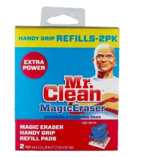 Mr Clean Magic Eraser Refill for Handy Grip, Pack 2 Count (Pack of 1), White